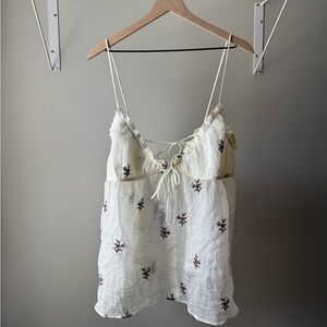 PRINCESS POLLY CREAM EMBROIDERED CAMI